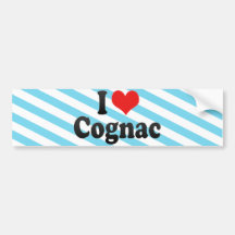 Amo el coñac etiqueta de parachoque