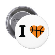 Amo el corazón del baloncesto pins