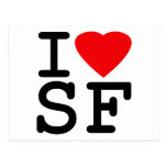Amo el corazón San Francisco Tarjetas Postales