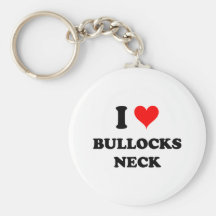 Amo el cuello de los bueyes llaveros personalizados