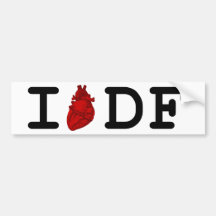 Amo el DF Etiqueta De Parachoque