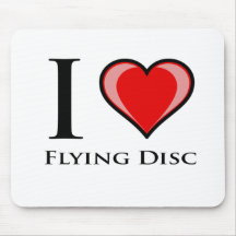 Amo el disco de vuelo alfombrilla de ratones