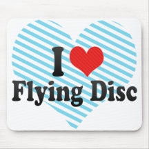 Amo el disco de vuelo alfombrillas de ratones