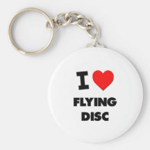 Amo el disco de vuelo llavero personalizado