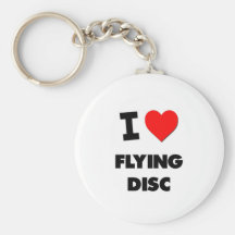 Amo el disco de vuelo llavero personalizado