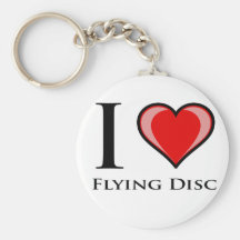 Amo el disco de vuelo llaveros