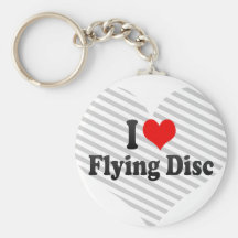 Amo el disco de vuelo llaveros personalizados