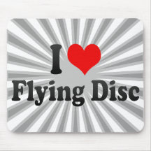 Amo el disco de vuelo tapete de raton