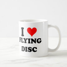 Amo el disco de vuelo tazas