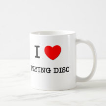 Amo el disco de vuelo tazas de café