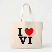 Amo el diseño de las Islas Vírgenes Bolsas