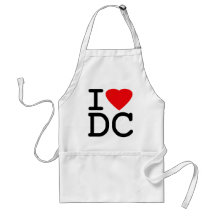 Amo el distrito de Columbia de la C.C. de Washingt Delantal