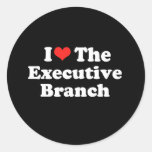 AMO el EJECUTIVO BRANCH.png Pegatina Redonda