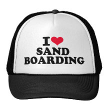 Amo el embarque de la arena gorros bordados