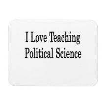 Amo el enseñar de ciencia política imanes de vinilo