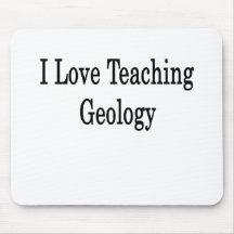 Amo el enseñar de la geología alfombrilla de ratón