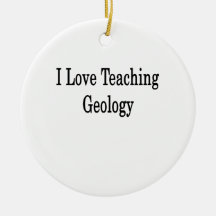 Amo el enseñar de la geología ornamentos de reyes