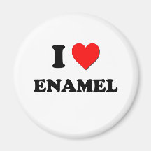 Amo el esmalte iman de frigorífico