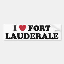 Amo el Fort Lauderdale la Florida Etiqueta De Parachoque