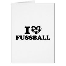 Amo el fútbol de Fussball Felicitaciones
