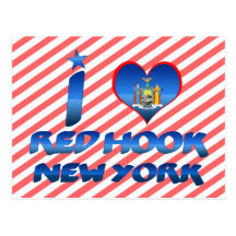 Amo el gancho rojo, Nueva York Tarjetas Postales