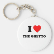 Amo el ghetto llavero personalizado