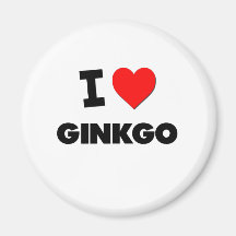 Amo el Ginkgo (la comida) Imán De Nevera