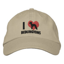 Amo el gorra bordado Bedlingtons Gorra Bordada