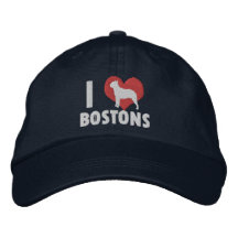 Amo el gorra bordado Bostons (oscuro) Gorras De Beisbol Bordadas