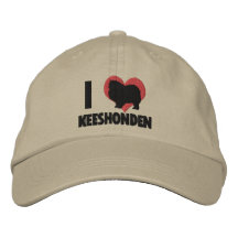 Amo el gorra bordado Keeshonden Gorra De Béisbol