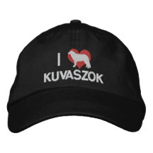 Amo el gorra bordado Kuvaszok (oscuro) Gorra Bordada