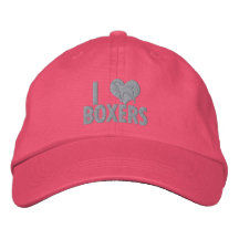 Amo el gorra bordado los boxeadores (el rosa) gorra bordada