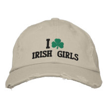 Amo el gorra bordado los chicas irlandeses gorra de béisbol
