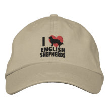 Amo el gorra bordado los pastores ingleses gorra bordada