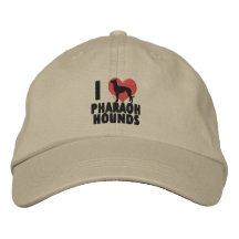 Amo el gorra bordado los perros del Pharaoh Gorra De Béisbol Bordada