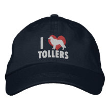 Amo el gorra bordado los Tollers (oscuro) Gorras Bordadas