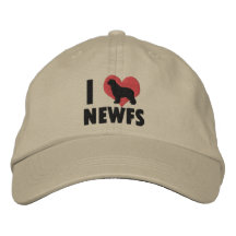 Amo el gorra bordado Newfs Gorra De Beisbol