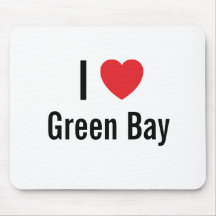 Amo el Green Bay Alfombrillas De Ratón