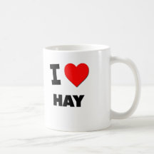 Amo el heno taza de café