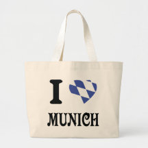 Amo el icono de Munich Bolsas
