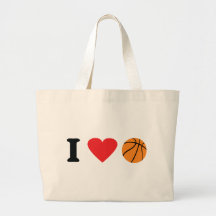 Amo el icono del baloncesto bolsa de mano