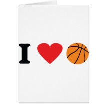 Amo el icono del baloncesto felicitacion 