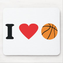 Amo el icono del baloncesto tapete de ratones