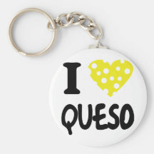 Amo el icono del queso llaveros personalizados