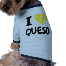 Amo el icono del queso ropa de perros