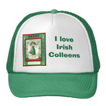 Amo el irlandés Colleens Gorros Bordados