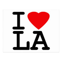 Amo el LA del corazón Postal