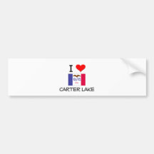 Amo el LAGO Iowa de CARRETERO Etiqueta De Parachoque