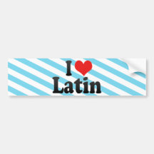 Amo el latín etiqueta de parachoque