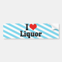 Amo el licor pegatina de parachoque